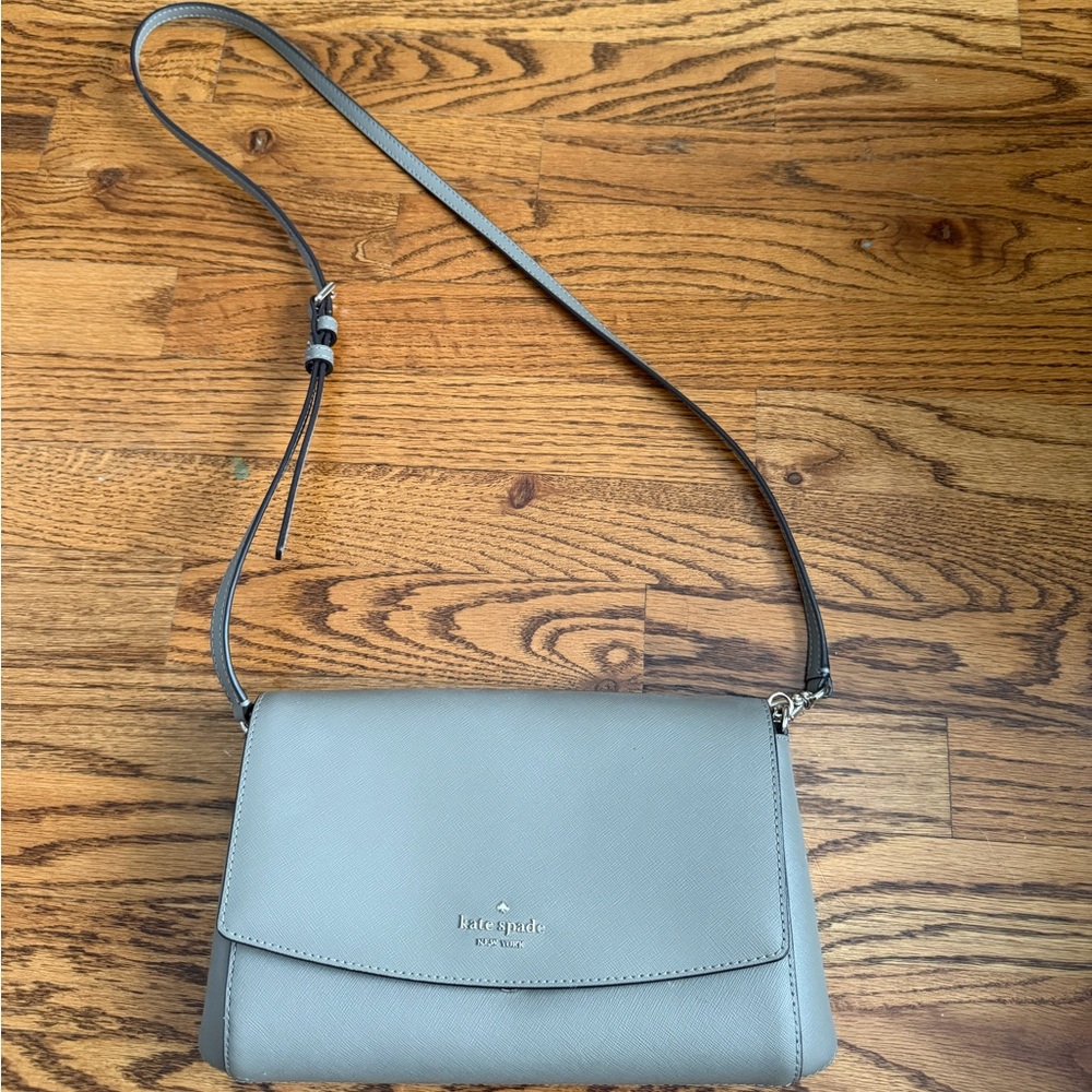 kate spade Light Brown Saffiano Leather Crossbody Bag